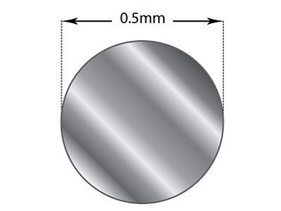 Filo A Sezione Tonda Molto Morbido, 6,2 G, 0,5 MM X 3 M, Argento Puro, 100% Argento Riciclato - Immagine Standard - 2