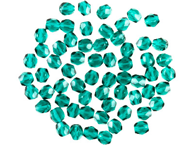 Confezione Da 100 Perline Di Vetro Di Boemia Preciosa Lucidate A Fuoco, 4 Mm, Smeraldo