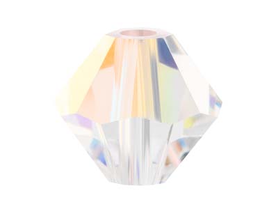 Confezione Da 24 Perline In Cristallo Preciosa, Bicono, 4 Mm, Crystal Ab