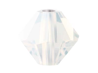Confezione Da 24 Perline Di Cristallo Preciosa, Bicono, 4 Mm, Opale Bianco