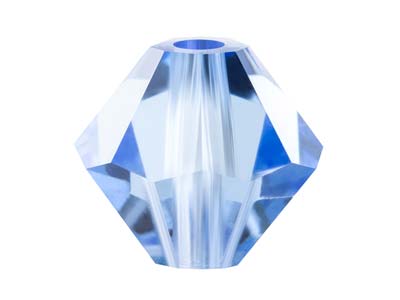 Confezione Da 12 Perline Di Cristallo Preciosa, Bicono, 4 Mm, Zaffiro Chiaro