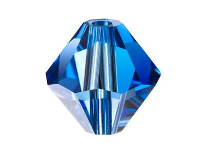 Confezione Da 12 Perline Di Cristallo Preciosa, Bicono, 6 Mm, Zaffiro