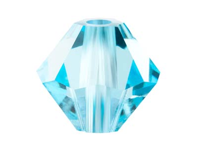 Confezione Da 24 Perline Di Cristallo Preciosa, Bicono, 4 Mm, Aqua Bohemica