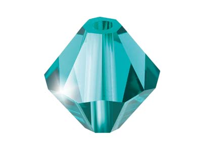 Confezione Da 24 Perline Di Cristallo Preciosa, Bicono, 4 Mm, Blue Zircon