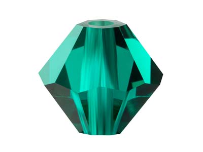 Confezione Da 24 Perline In Cristallo Preciosa, Bicono, 4 Mm, Smeraldo