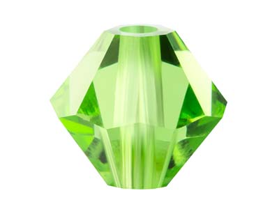 Confezione Da 24 Perline Di Cristallo Preciosa, Bicono, 4 Mm, Peridoto