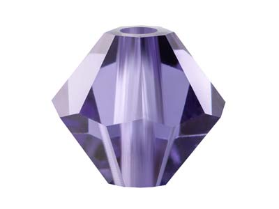 Confezione Da 24 Perline Di Cristallo Preciosa, Bicono, 4 Mm, Tanzanite