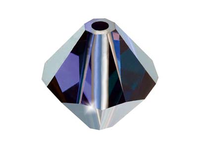 Confezione Da 24 Perline Di Cristallo Preciosa, Bicono, 4 Mm, Deep Tanzanite