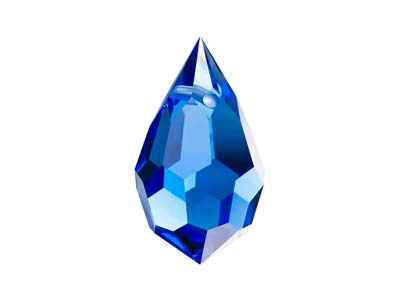 Confezione Da 4 Pendenti A Goccia In Cristallo Preciosa, 681, 6 X 10 Mm, Zaffiro