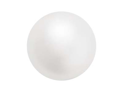 Confezione Da 25 Perline In Cristallo Preciosa, Rotonde, Maxima 1h, 4 Mm, Pearl Effect White