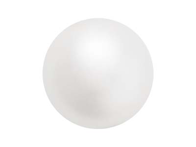 Confezione Da 25 Perline In Cristallo Preciosa, Rotonde, Maxima 1h, 8 Mm, Pearl Effect White