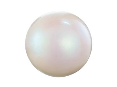 Confezione Da 25 Perline In Cristallo Preciosa, Rotonde, Maxima 1h, 6 Mm, Pearlescent White