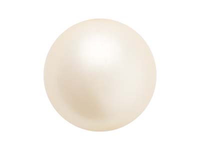 Confezione Da 25 Perline In Cristallo Preciosa, Rotonde, Maxima 1h, 8 Mm, Pearl Effect Cream