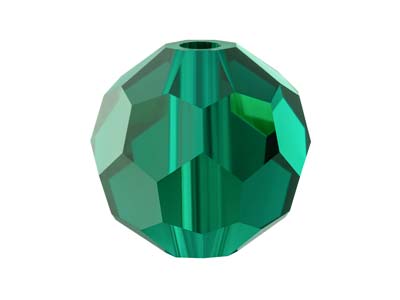 Confezione Da 12 Perline Rotonde In Cristallo Preciosa, 6 Mm, Smeraldo