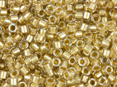 Tubo Da 7,2 G Di Perline Per Bigiotteria Delica 110 Miyuki, Codice Miyuki Db907, Cristallo Con Rivestimento Interno Oro Brillante
