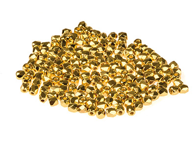Confezione Da 2 G Di Perline Di Boemia Lucidate A Fuoco True2, 2 Mm, Cristallo Placcato In Oro 24 Ct
