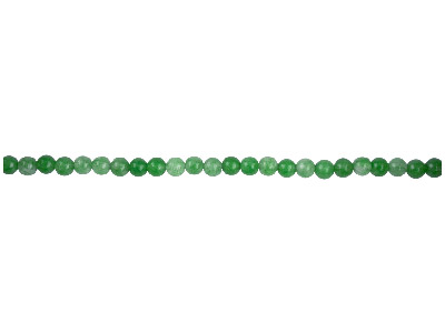 Perline Rotonde Semipreziose, Filo Di 40 Cm, 4 Mm, Avventurina, Verde