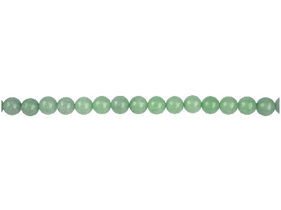 Perline Rotonde Semipreziose, Filo Di 40 Cm, 6 Mm, Avventurina, Verde
