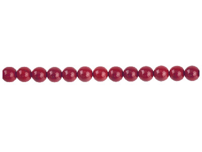 Perline Rotonde Semipreziose, Filo Di 38-39 Cm, 8 Mm, Diaspro, Rosso
