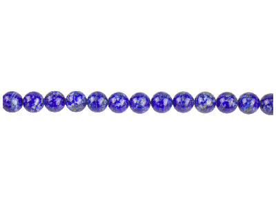 Perline Rotonde Semipreziose, Filo Di 40 Cm, 4 Mm, Lapislazzuli, Blu