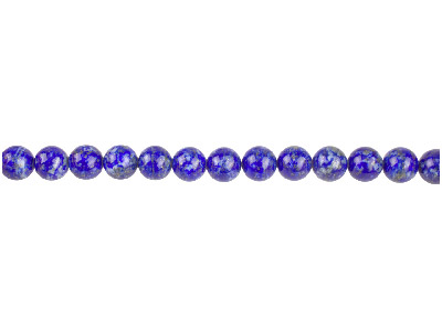Perline Rotonde Semipreziose, Filo Di 40 Cm, 6 Mm, Lapislazzuli, Blu
