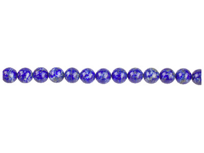 Perline Rotonde Semipreziose, Filo Di 40 Cm, 8 Mm, Lapislazzuli, Blu