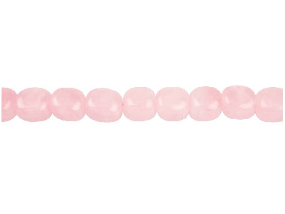 Perline A Forma Di Pepita Semipreziose, Filo Di 40 Cm, 10 X 12 Mm, Quarzo Rosa