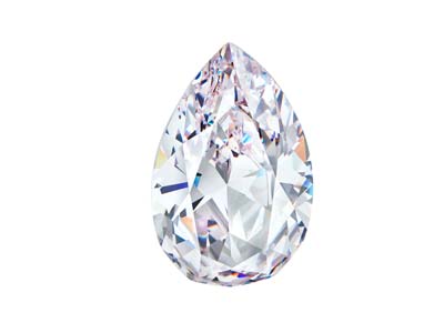 Preciosa Zirconia Cubica, Diamante Pera, 6 X 4 Mm, Bianco - Immagine Standard - 2