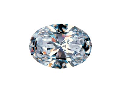 Preciosa Zirconia Cubica, Diamante Ovale, 6 X 4 Mm, Bianco