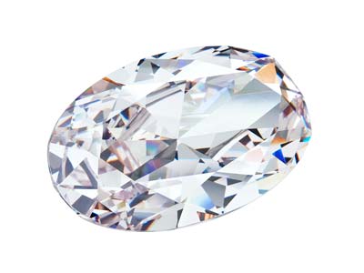 Zirconia Cubica Preciosa, Oval Diamond, 8 X 6 Mm, Bianco - Immagine Standard - 2