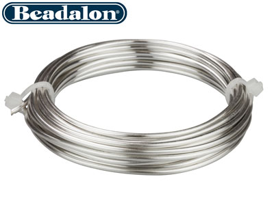 Filo Beadalon Artistic Wire, Calibro 12, 3,1 M, Argento Placcato - Immagine Standard - 2
