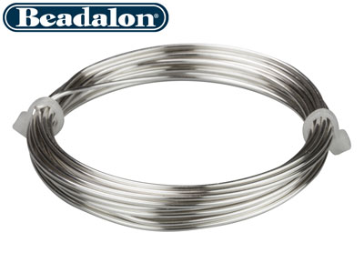 Filo Beadalon Artistic Wire, Calibro 16, 3,1 M, Argento Placcato - Immagine Standard - 2
