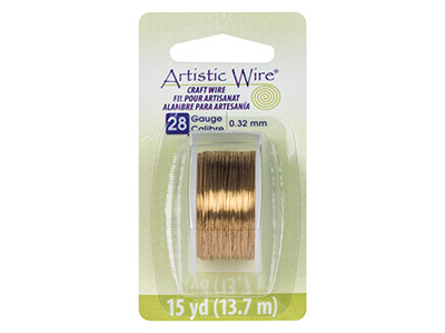 Filo Beadalon Artistic Wire, Calibro 28, 13,7 M, Ottone Inossidabile - Immagine Standard - 3