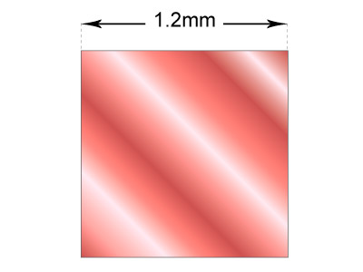 Filo Metallico A Sezione Quadrata Molto Morbido, 1,2 mm X 3 m, Rame - Immagine Standard - 2
