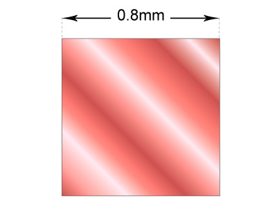 Filo Metallico A Sezione Quadrata Molto Morbido, 0,8 mm X 7,5 m, Rame - Immagine Standard - 2