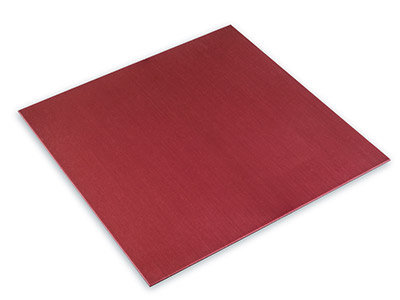 Lamina In Alluminio Colorata Anodizzata, 100 X 100 X 0,7mm, Rosso