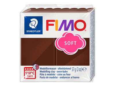 Panetto Di Pasta Polimerica Fimo Soft, 57g, Cioccolato Riferimento Colore Fimo 75