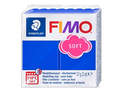Panetto Di Pasta Polimerica Fimo Soft, 57g, Blu Brillante Riferimento  Colore Fimo 33