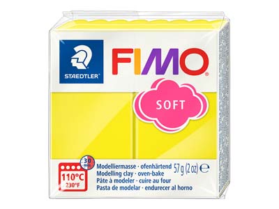 Panetto Di Pasta Polimerica Fimo Soft, 57g, Limone Riferimento Colore Fimo 10