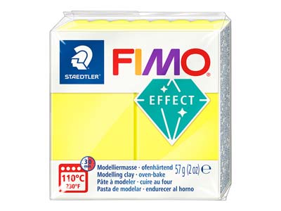 Panetto Di Pasta Polimerica Fimo Effect, 57g, Giallo Fluo Riferimento  Colore Fimo 101