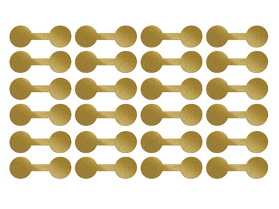 Confezione Da 140 Etichette A Forma Di Manubrio Per Gioielli, 12 X 32 Mm, Oro