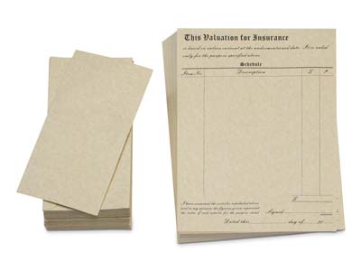 Moduli Di Valutazione In Pergamena Con Buste, Confezione Da 100, Formato A4