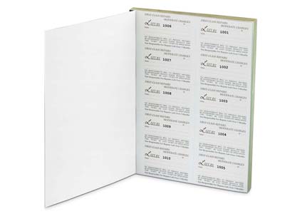 Libro Di Riparazione Duplicato 1001-2000, 1000 Biglietti Per Duplicazione Automatica, Formato A4