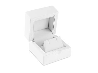 White Wooden Stud Earring Box - Immagine Standard - 1