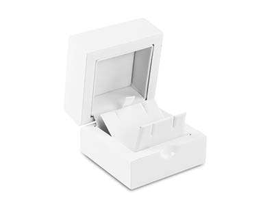 White Wooden Stud Earring Box - Immagine Standard - 4