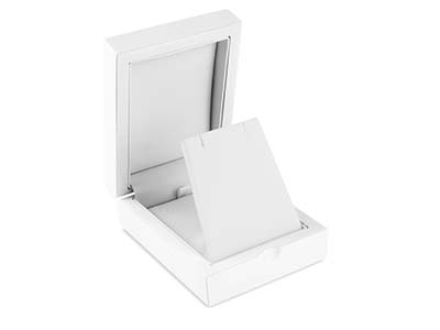White Wooden Drop Earring/ Pendant Box - Immagine Standard - 1