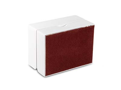 White Wooden Double Ring Box - Immagine Standard - 3