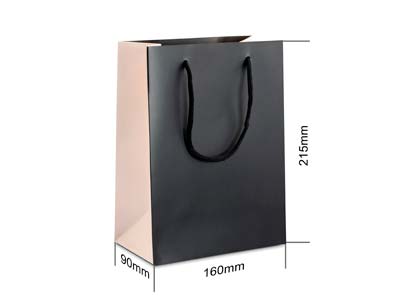 Black And Pink Gift Bag Medium Pk 10 - Immagine Standard - 3
