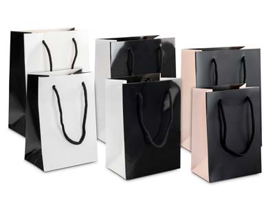 Black And Pink Gift Bag Medium Pk 10 - Immagine Standard - 4