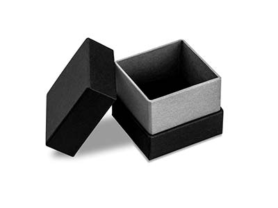 Black  Sil Metallic Ring Box